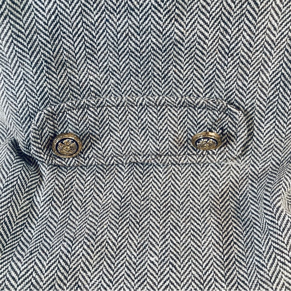 Eddie Bauer Dog Coat Jacket Size M Faux Fur Herringbone Fleece Lined 24” Girth - Picture 3 of 9